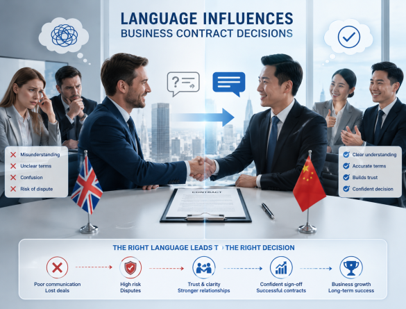 Ngôn ngữ ảnh hưởng đến quyết định ký kết hợp đồng của doanh nghiệp như thế nào?