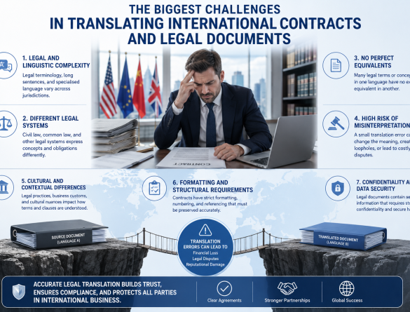 Những khó khăn lớn nhất trong dịch thuật hợp đồng và tài liệu pháp lý quốc tế