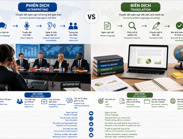 Phiên dịch và biên dịch khác nhau như thế nào trong business quốc tế?