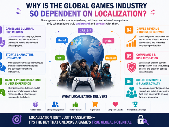 Vì sao ngành game toàn cầu phụ thuộc mạnh vào localization?